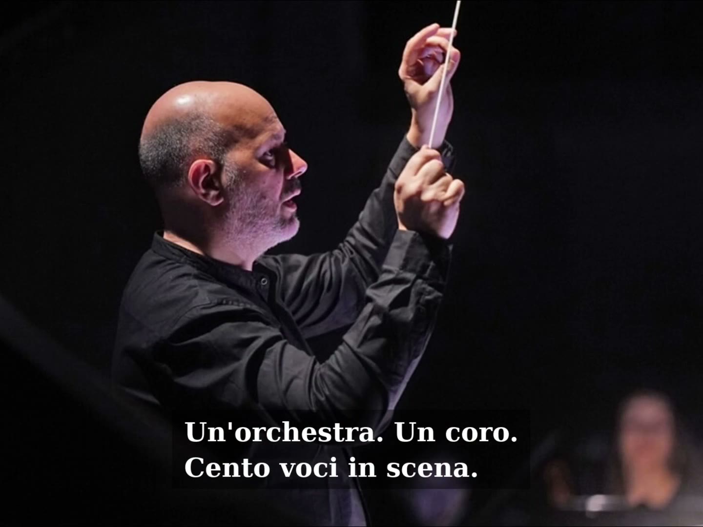 Il direttore d&rsquo;orchestra durante le prove del TAG Festival